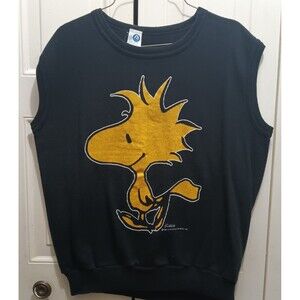 VTG WOODSTOCK Peanuts 1965 Schulz Sleeveless Vest Size L